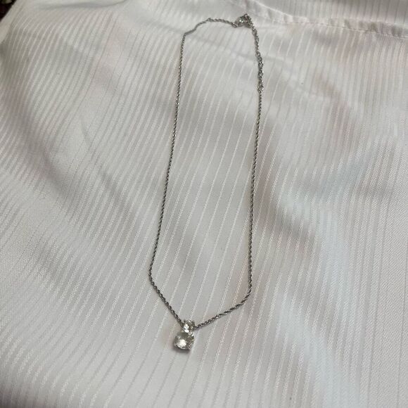 Swarovski Crystal Swan Signed Pendant Sparkling Clear Necklace - Picture 2 of 6